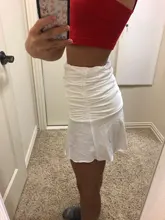 Minifalda de los 90 para mujer, ropa de playa a la moda Y2K, accesorio blanco, faldas plisadas Harajuku, de cintura alta, para verano