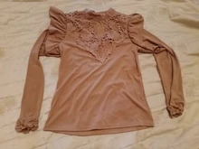 Shirts Simplee Ruffle Khaki Top Knitted-Top Flower Long-Sleeve Winter Fashion New Solid