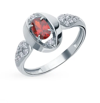 

Silver ring with cubic zirconia sunlight sample 925