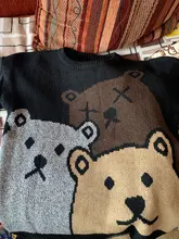 ZAZOMDE-suéter de oso de dibujos animados para hombre, ropa de invierno, Jersey de punto de manga larga a la moda, abrigo de algodón de gran tamaño, nuevo de 2020