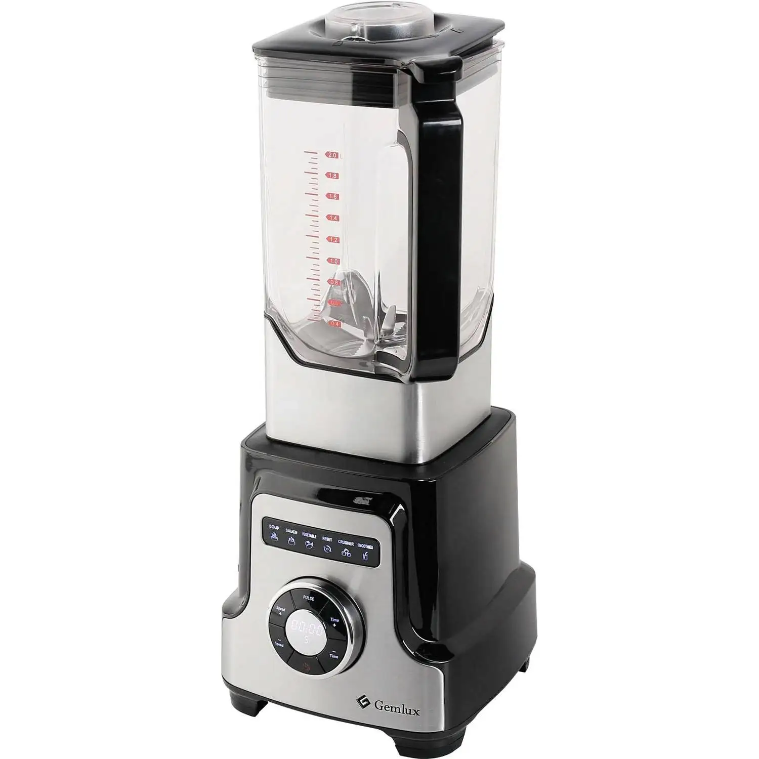 Блендер GEMLUX GL-PB9200T (2000 Вт; чаша 2л; 6 скоростей работы; встроенный дисплей; 32000 об/мин; таймер; колка льда; з