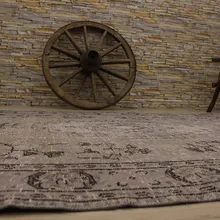 Серый Цветочный Коврик, домашний ковер антикварная мебель, старый ковер, коврик на кухню, перекрашенный ковер, выцветший ковер 2308