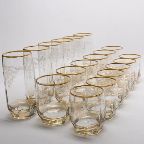 Wonderful Kitchen 18 Piece Water Glass Set (gilt-lustered-decorated)  Quality Free Shipping - Cups & Saucers - AliExpress