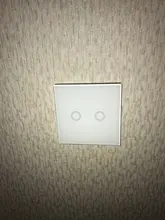 Interruptor táctil de pared para pared, Panel Led de cristal templado blanco y negro, 1 entrada y 1 vía, Interruttore AC100-240