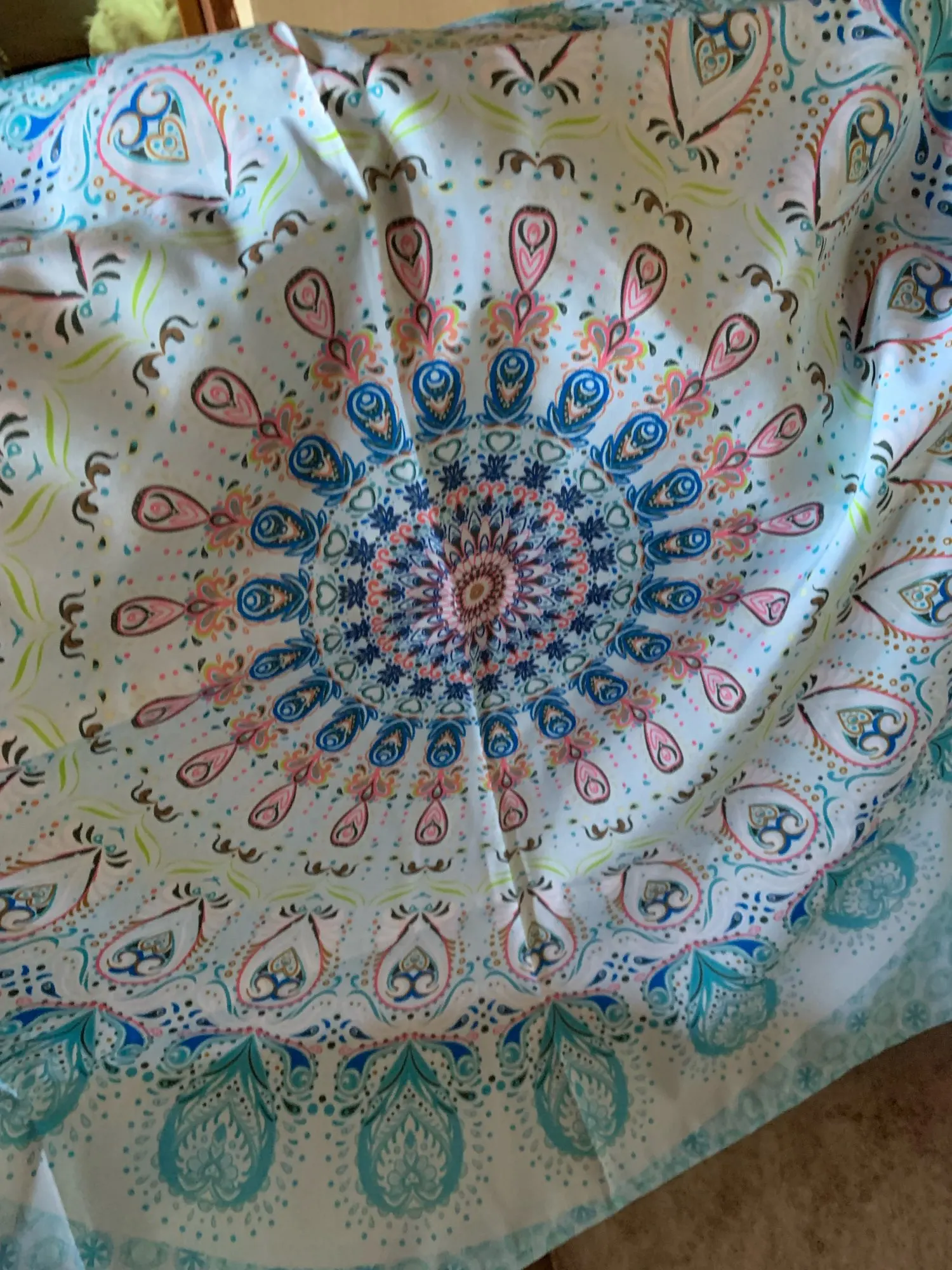 India Mandala Tapestry Wall Hanging Boho Decor Wall Cloth Tapestries Psychedelic Hippie Night Moon Tapestry Mandala Wall Carpet