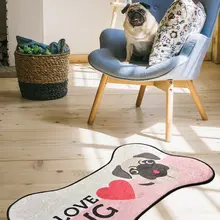 Кухонный ковер-коврик-ковры-коврики-кухонные коврики-дверной коврик | love Pugs Djt 60X100 Cm