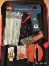Kit de herramientas de Pistola de Pegamento Caliente con ajuste de temperatura, pistola de silicona de 150W para reparación de artesanías, bricolaje, barras de pegamento de 11mm, boquilla de cobre puro