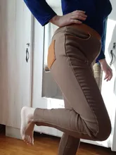 Pantalones de pitillo de talla grande para mujer, polainas de invierno cálidas de terciopelo grueso, ceñido de cintura alta, mallas femeninas, 90H, S-4XL