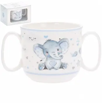 

Mug with 2 handles for boy Ellie and bird 180 ml