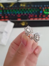 S925 de Color plata Simple ronda Bling CZ piedra de circón pendientes joyería de moda coreana pendientes para las mujeres chica