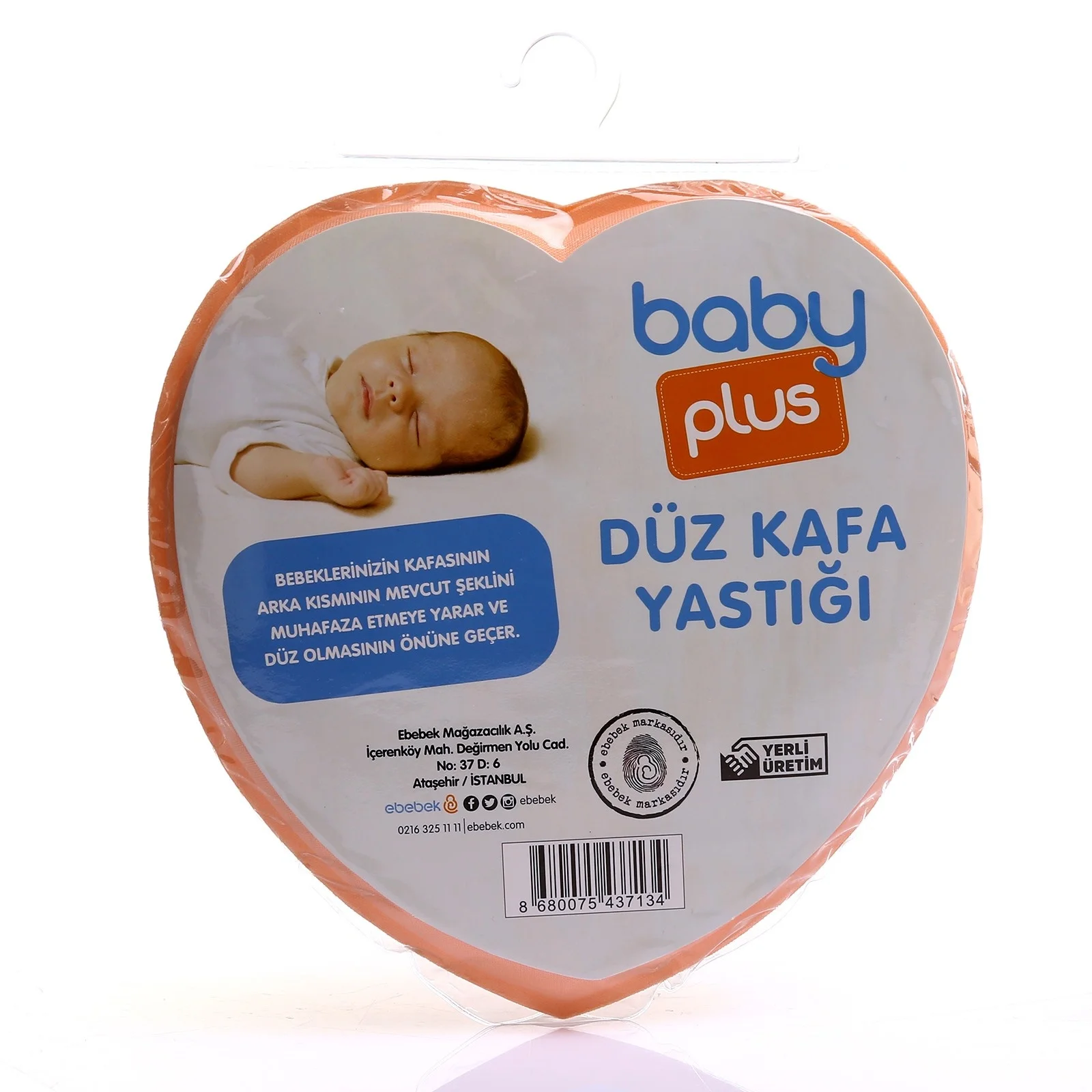 Ebebek baby & plus плоская подушка для головы младенцев розовая|Подушка| |