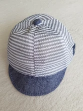 Sombrero Mono para bebé de algodón para verano, gorro Niño a rayas informal, aleros suaves, protección solar, gorros, gorros