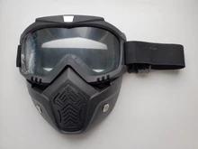 Máscara de esquí para hombre y mujer, gafas de seguridad con filtro para la boca a prueba de viento y de Motocross