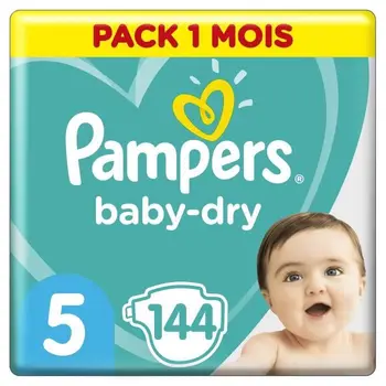 

PAMPERS Baby Dry Size 5 - 11 to 23kg - 144 diapers-package Format 1 month