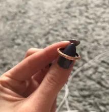 A de alta calidad de moda Simple matorrales mujer Acero inoxidable anillos de 2 mm de ancho Rosa dedo Color oro regalo para chica de la joyería