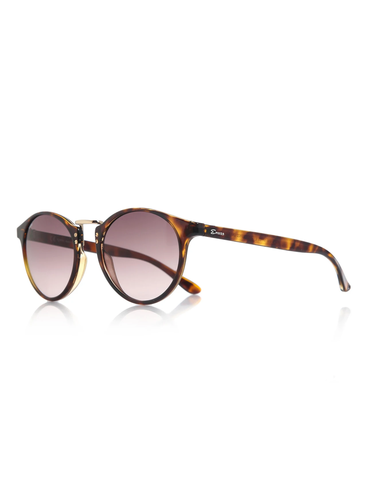 

Unisex sunglasses e 1810 7822 bone Brown organic oval aval 51-20-140 exess