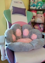 Almohada de felpa con forma de pata para niños, cojín de asiento de Animal, pequeño sofá de felpa, decoración de silla para el hogar, regalo de invierno, 1 unidad