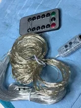 Wedding Garland Lamp Curtain Led-String-Lights Christmas-Decoration Remote-Control Bulb Outdoor