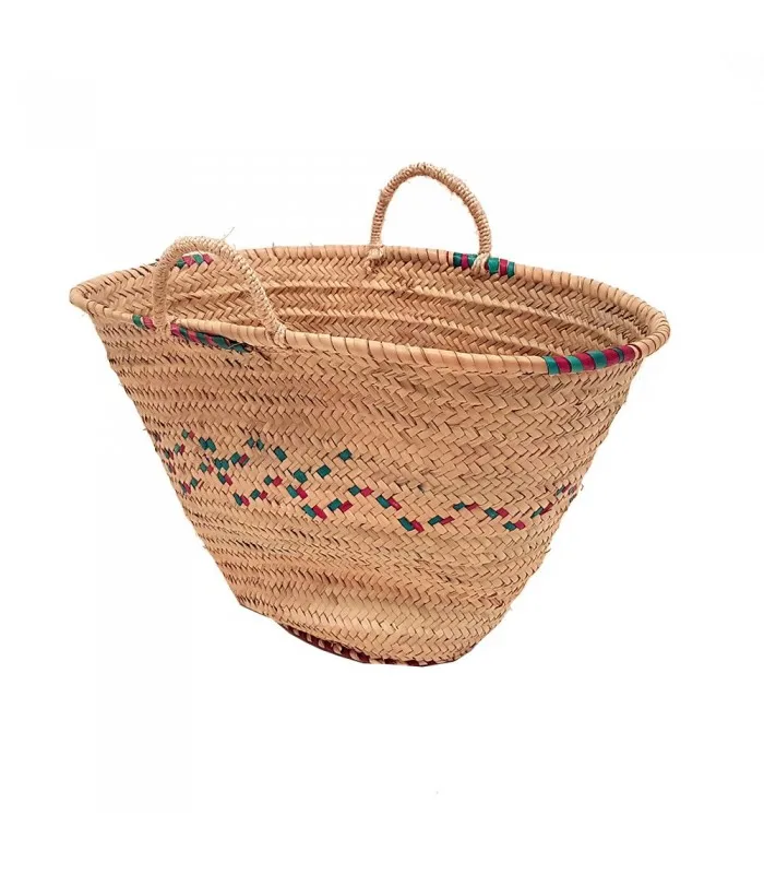 Capazo Palmito Trenzado - Asas De Esparto - 100% Natural - Modelo Palma 2