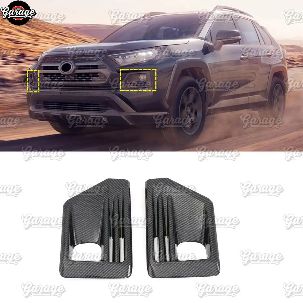 Накладки на передние противотуманные фары чехол для Toyota RAV4-ABS пластик литье 1 комплект/2 шт. украшение автомобиля stylin