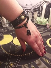 Pulsera de terapia magnética de obsidiana negra, piedra Natural, para pérdida de peso, Unisex, adelgazamiento, cuidado de la salud, 1 ud.