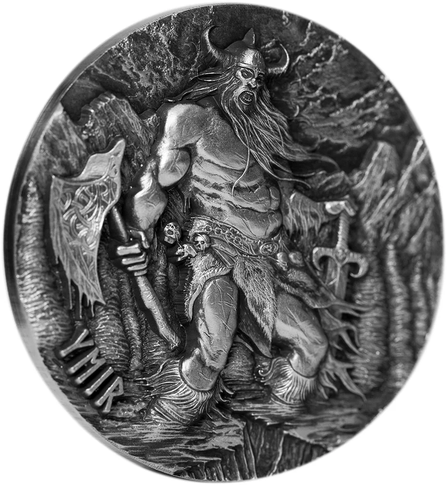 YMIR Legends of Asgard Max Relief 3 унции Серебряная монета 10$ Токелау