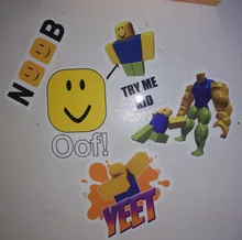 Conjunto de figuras de anime roblox de 50 piezas, cubierta de carrito, agua para ordenador portátil con diseño de taza, impermeable, dibujos animados, no repetitivos, pegatina de alta calidad, regalo