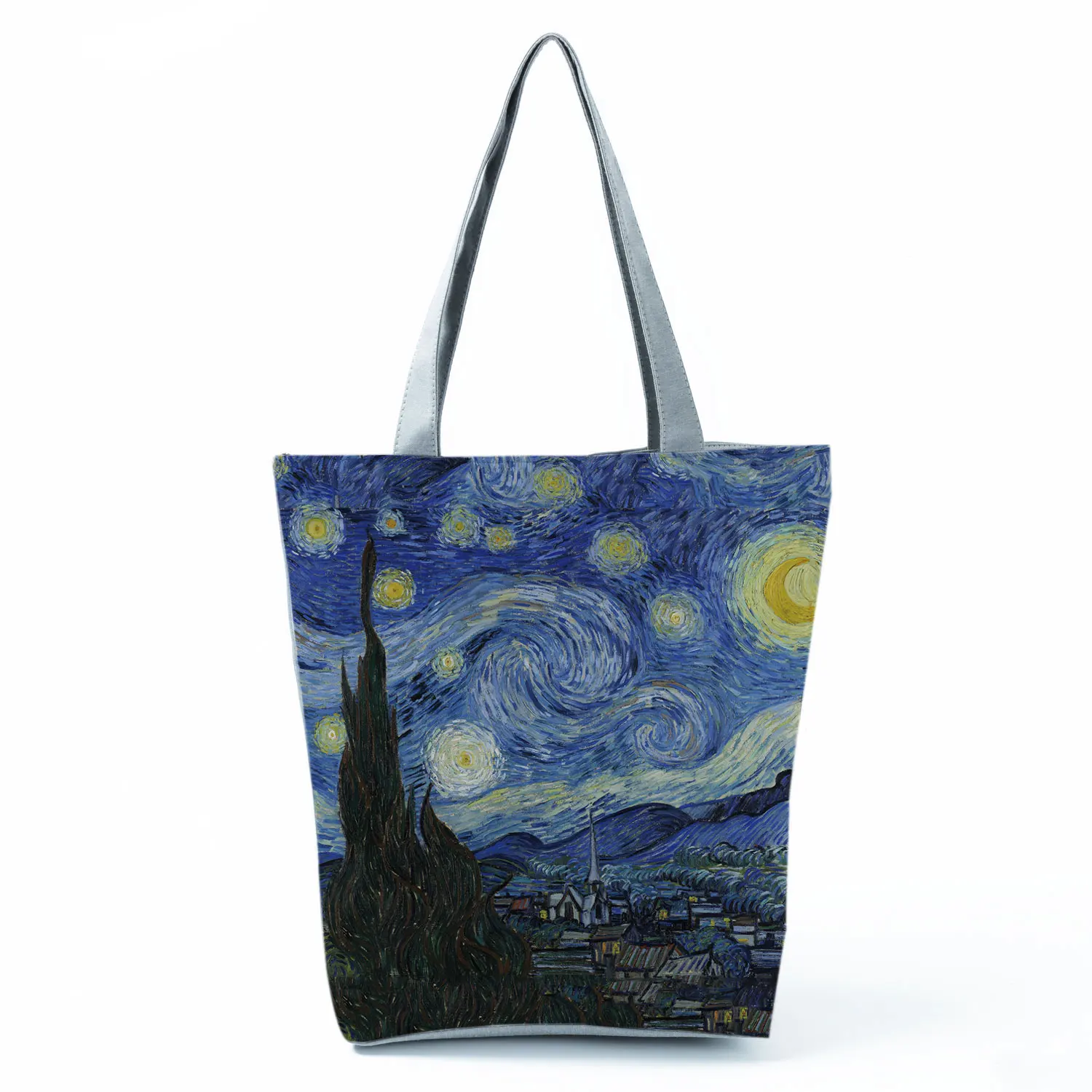 New Van Gogh Oil Painting Tote Bag Retro Art Fashion Travel Bag Women Casual Eco Shopping High Quality Foldable Shoulder Handbag 