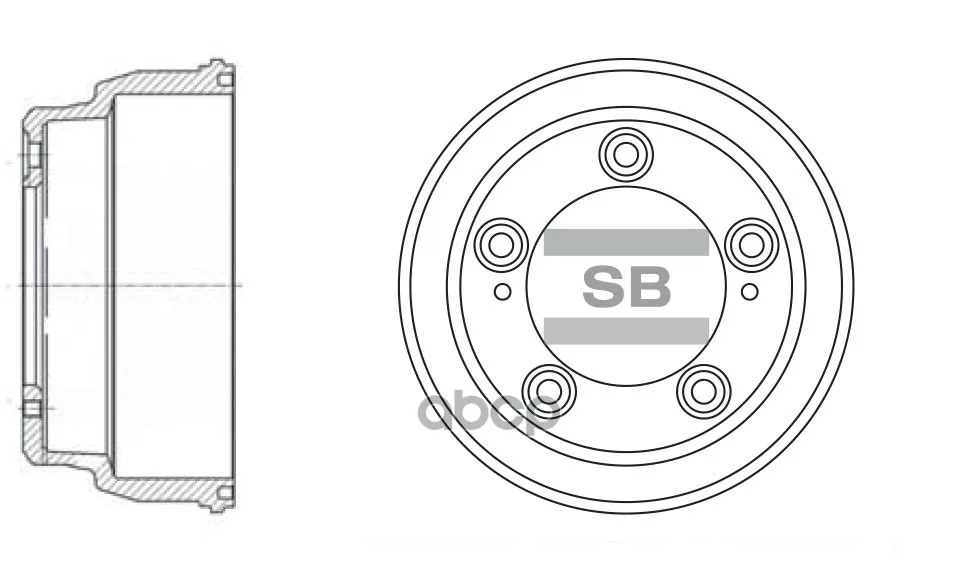 Барабан Тормозной Hyundai H-100/Porter Ii 04- D=220мм. Sangsin Brake Sd1035 Sangsin brake арт. SD1035