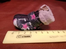 Puppy-Boots Pet-Shoes Lovely Dogs Snow Anti-Slip Zipper Winter Warm Denim Lets Casual