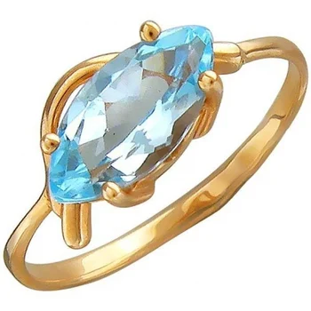 

Esthete ring with 1 Topaz in red gold