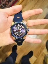 Reloj deportivo de lujo para hombres, cronógrafo de cuarzo, resistente al agua, color azul, nuevo, 2021