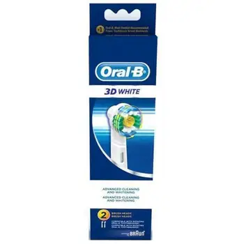 

ORAL-B 3D White Replacement Toothbrush ORIGINAL Brush Heads Pack of 2