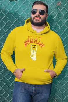 

Angemiel Wear Metal Music Spirit Yellow Men 'S Hooded Sweatshirt