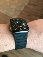 Correa de cuero para Apple Watch, banda magnética de 44mm, 40mm, 38mm y 42mm para reloj inteligente iWatch series 3, 4, 5, se, 6