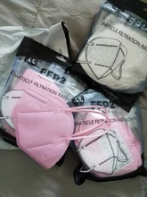 Mascarilla facial FFP2 KN95, Máscara protectora contra el polvo, filtración contra la gripe, color blanco y negro