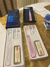 Fairywill-cepillo de dientes eléctrico sónico para adulto, FW-507 recargable por USB, resistente al agua, 8 cabezales de repuesto