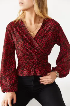 

XHAN Women Double Breasted Blouse 0YXK2-43624-05