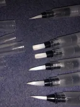 Agua cepillo pluma pincel de con depósito de agua para acuarela pluma acuarela, pintura de marcadores (12 piezas)