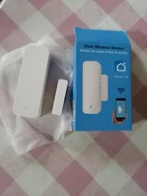Tuya-Sensor inteligente con wifi para puerta, detector de entrada abierta/cerrada, app Smart Life con logotipo personalizado gratuito, compatible con Google Home y con Alexa