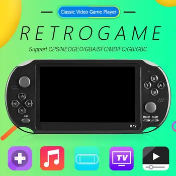 

5.1'' Game Console Handheld Game Video Player Game Consoles 8GB with Double Rocker Built-in 2500 Games Support 32GB TF Card