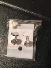 GRACE JUN gran oferta de circón cúbico pequeño redondo geométrico Clip en pendientes para chica chico fiesta encanto sin piercing Clip de oreja de pendiente