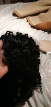 Mágico Pelo Rizado Afro tejido de pelo sintético 16-20 pulgadas 7 unids/lote mechones con cierre encaje africano extensores de cabello para mujer