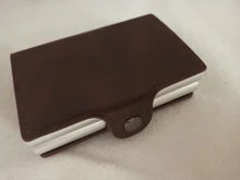 Protección de bloqueo Rfid portatarjetas, tarjetero bloqueador Rfid, portatarjetas de identificación, billetera de cuero o aluminio, protección de tarjeta bancaria de negocios, tarjetero de crédito