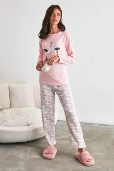 

Trendyol Printed Knitted Pajamas Set THMAW21PT0700
