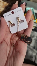 Pendientes de Clip de Cara hueca con estilo abstracto para niñas, sin Piercing, aretes con abalorio llamativo, novedad de 2019