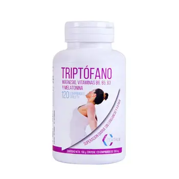 

Triptofano and magnesium | With vitamins B6, b5 and B3 | Triptofano with melatonin | Improve Animo | Combat the Estres | 120 C