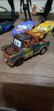 Disney Pixar Cars 3-Rayo McQueen Mater Pision Cup Mater 1:55, juguete de coche de aleación de Metal fundido a presión, regalo de cumpleaños para niños