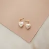 14K Gold Filled Hoop Earrings Natural Heartshaped Pearl Jewelry Gold Hoop Earrings Brincos Pendientes Oorbellen Women Earrings 2