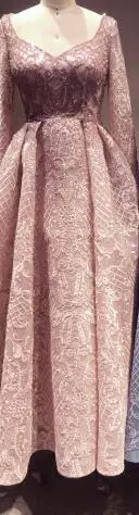 as picture Роскошные вечерние платья Длинные robe de soiree бисер с длинным рукавом Формальное платье для выпускного Дубай вечерние платья abiye gece elbisesi - Цвет: as picture